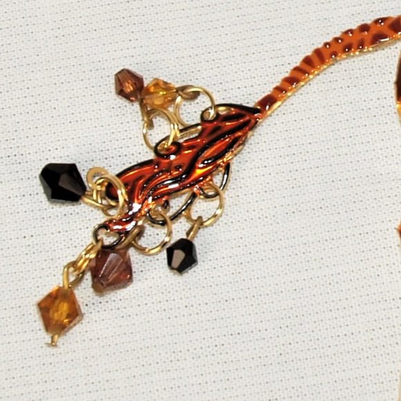 Vintage Lunch At The Ritz To Go Glass and Enamel Articulated Giraffe Brooch - Picture 4 of 6